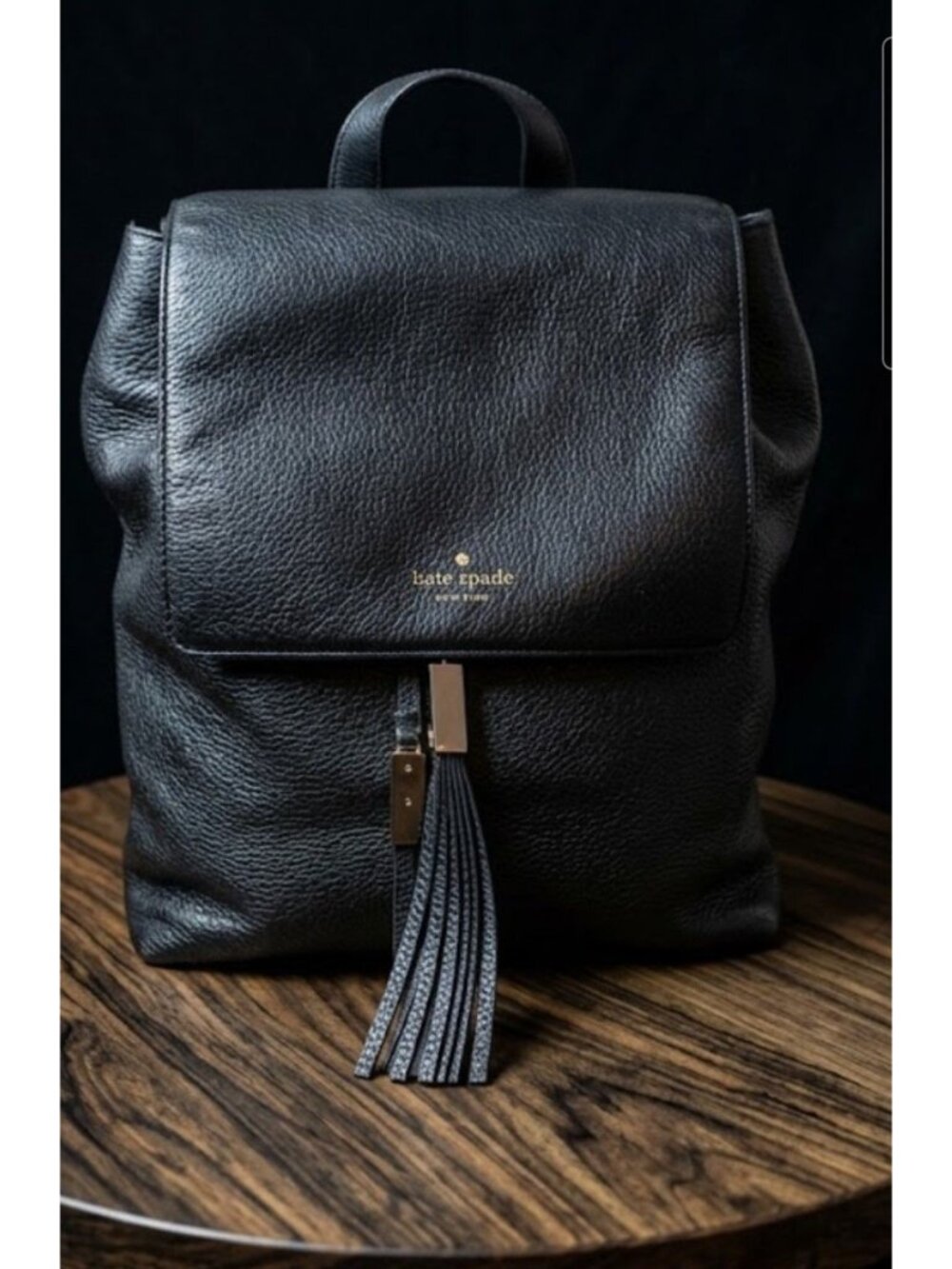 Kate Spade New York Cow Leather Grey Street Wilder Backpack Black
